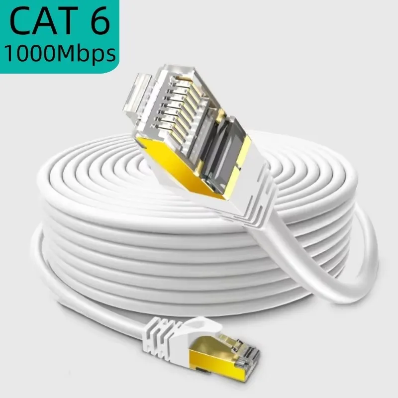 Cat6 Ethernet cable thin 5M/10M/20M/30M 10Gbps UTP RJ45 Lan patch cord for router modem PS5 Xbox - high-speed network