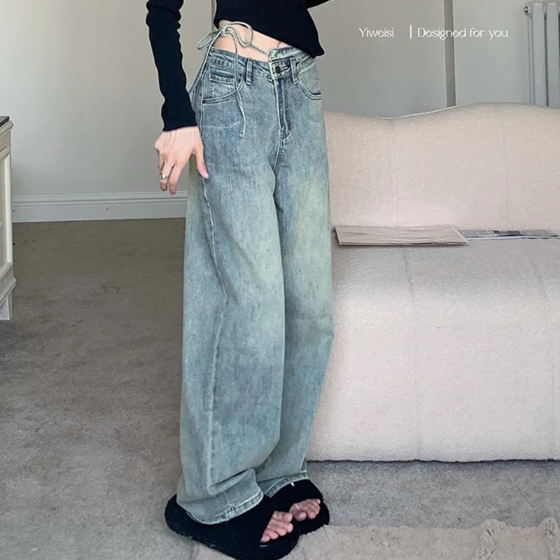 

Hsa Women's High Waist Hollow Out Slim Stretch Women's Blue Jeans Summer New Street Style Sexy Young Girl Micro Pull Denim Pants
