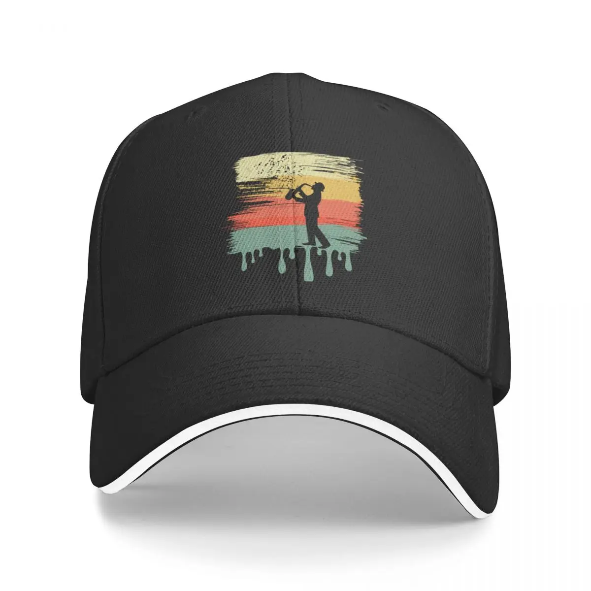 

Saxophone Vintage dripping, best Gift for Christmas & halloween Cap Baseball Cap Cap hat Winter man cap Women's