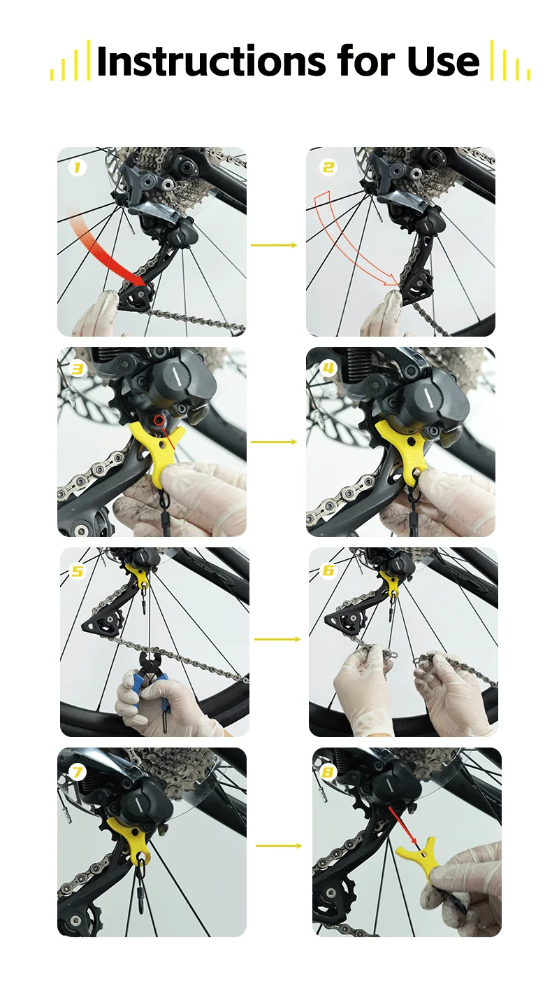 Walosphy Tragbare Fahrradkette Stabilisator Rennrad Schaltwerk Stabilisator MTB Kettenstabilisator Fahrradreparaturwerkzeug – Detail 9