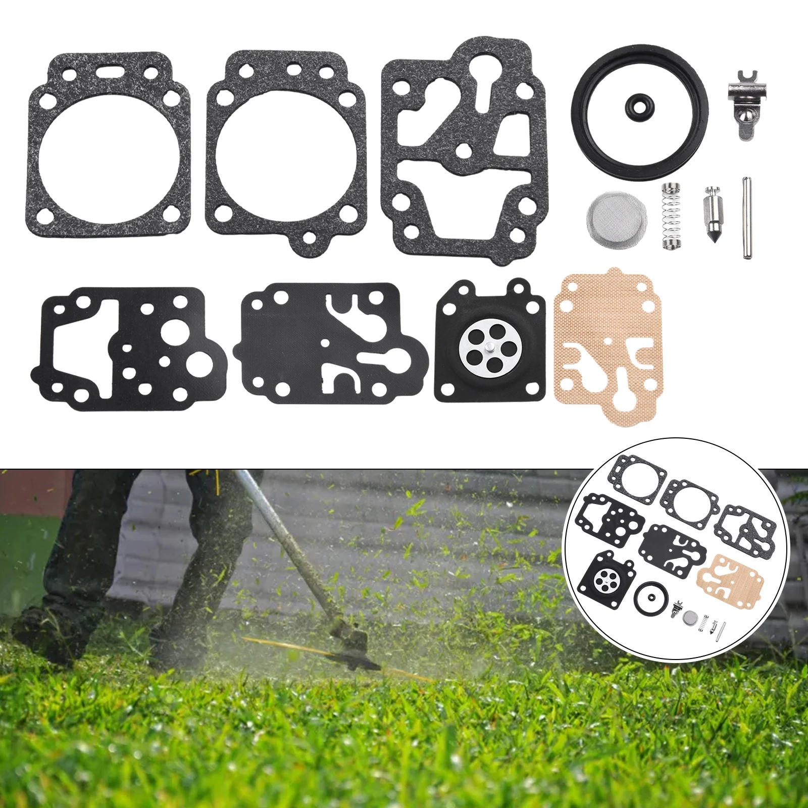 Комплект Для Ремонта Карбюратора CG230/330/430/520, набор для ремонта Бензопилы с кусторезом, запчасти для газонокосилки 4500 5200, 1 комплект Комплект Для Ремонта Карбюратора CG230/330/430/520, набор для ремонта Бензопилы с кусторезом, запчасти для газонокосилки 4500 5200, 1 комплект