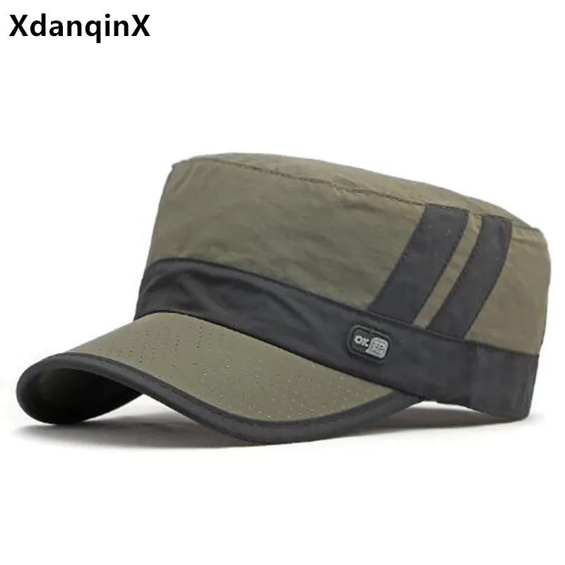 

Кепка-снепбек Мужская, винтажная дышащая Кепка в стиле милитари, Солнцезащитная плоская шапка, кепка для кемпинга и рыбалки, весна-лето