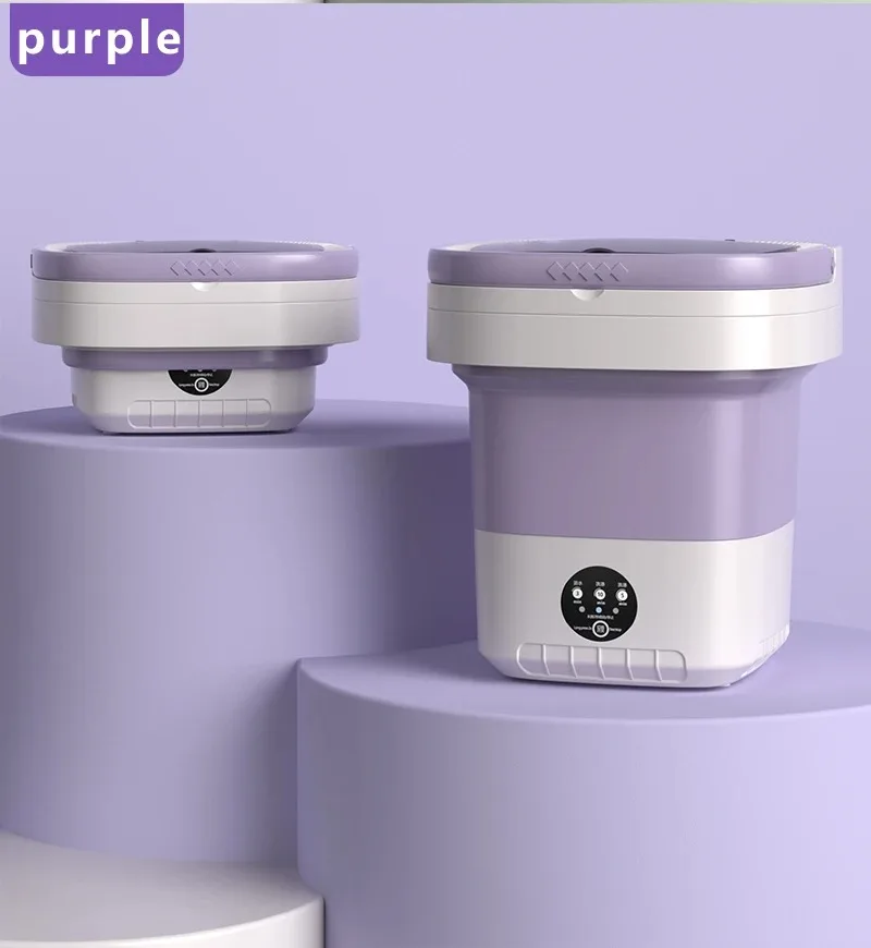 12L 7L Washing Machine With Spin Dryer Basket Folding Portable Washing Machine Small Washer for Baby Clothes Underwear Socks