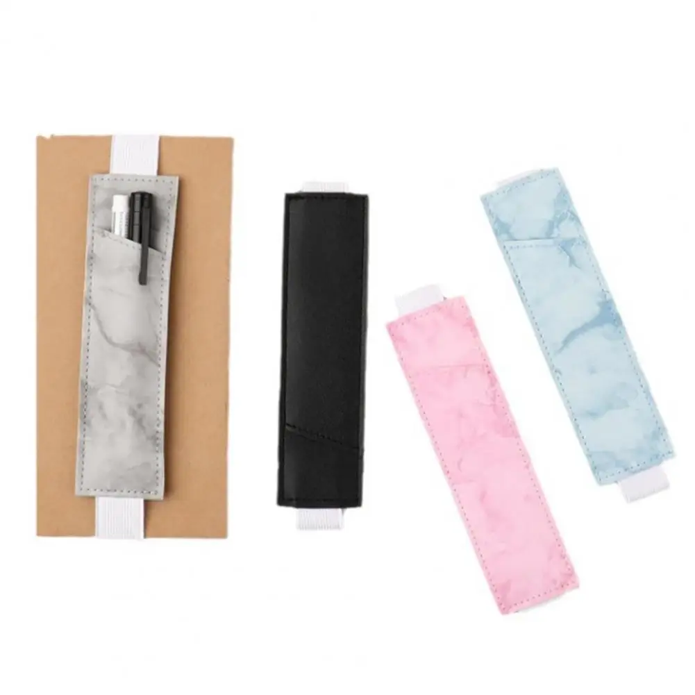 노트북 펜꽂이 저널 탄성 펜꽂이 조절 가능한 탄성 밴드 펜꽂이, 노트북용 인조 가죽 펜슬 파우치