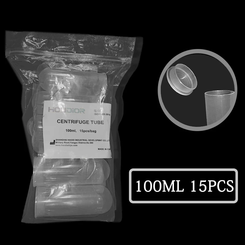 

15Pcs/Bag 100ml Screw Cap Round Bottom Centrifuge Tube Plastic Test Tubes Laboratory Supplies Plastic Vials Container