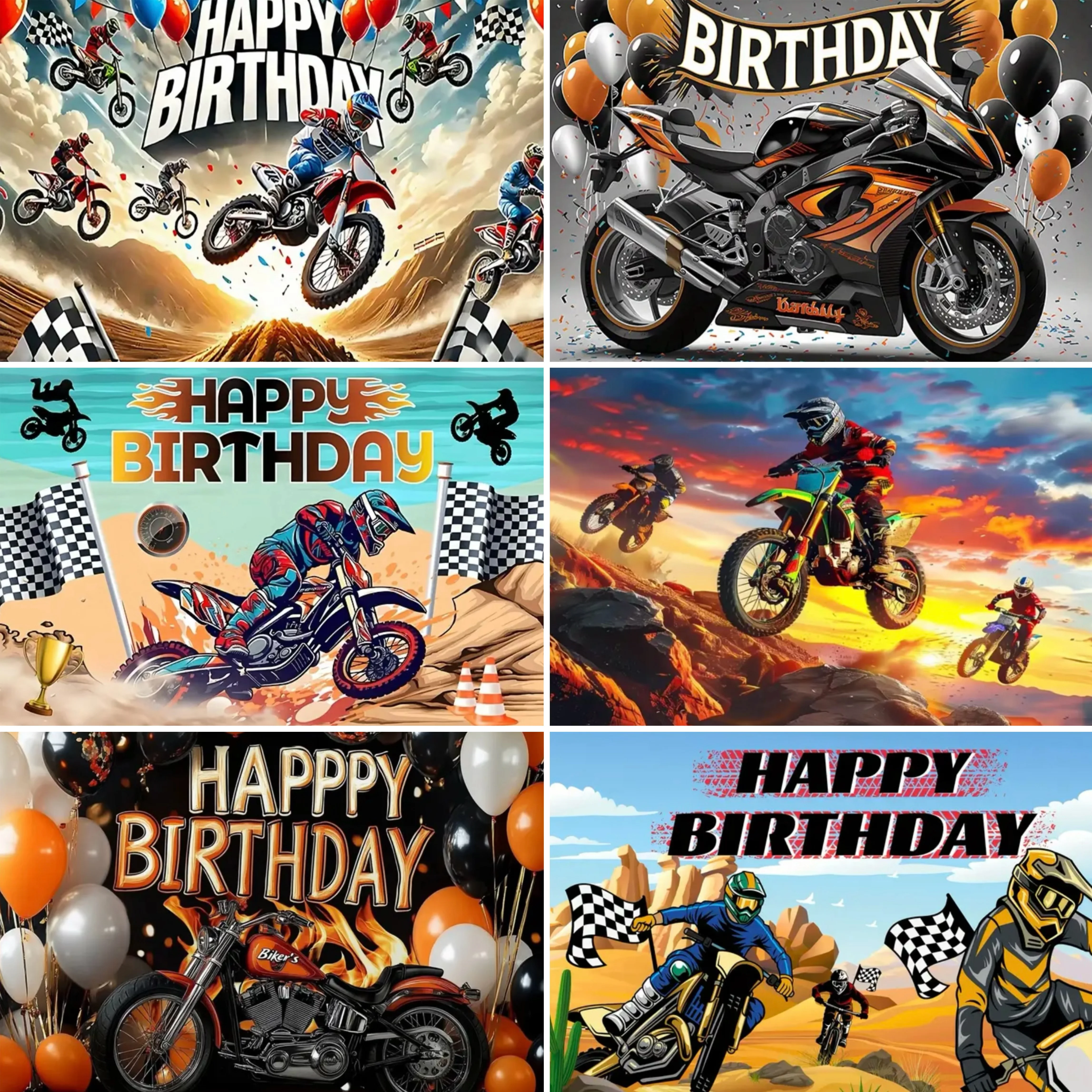 Motorrad Racing Geburtstag Party Hintergrund Poster Off-Road Motorrad Fahrer Kuchen Tisch Dekor Requisiten Geschenk Baby Party Liefert