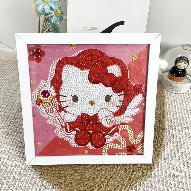 Kawaii Sanrio Cartoon Kid Diamond Painting Cute Hello Kitty Diy Diamond  Painting Puzzle Decorations Creative Birthday Gifts - AliExpress