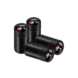 Enhanced Car Tire Valve Cover Set - Pack of 4 Luxury Design Wheel Air Stem Caps (Black tt)