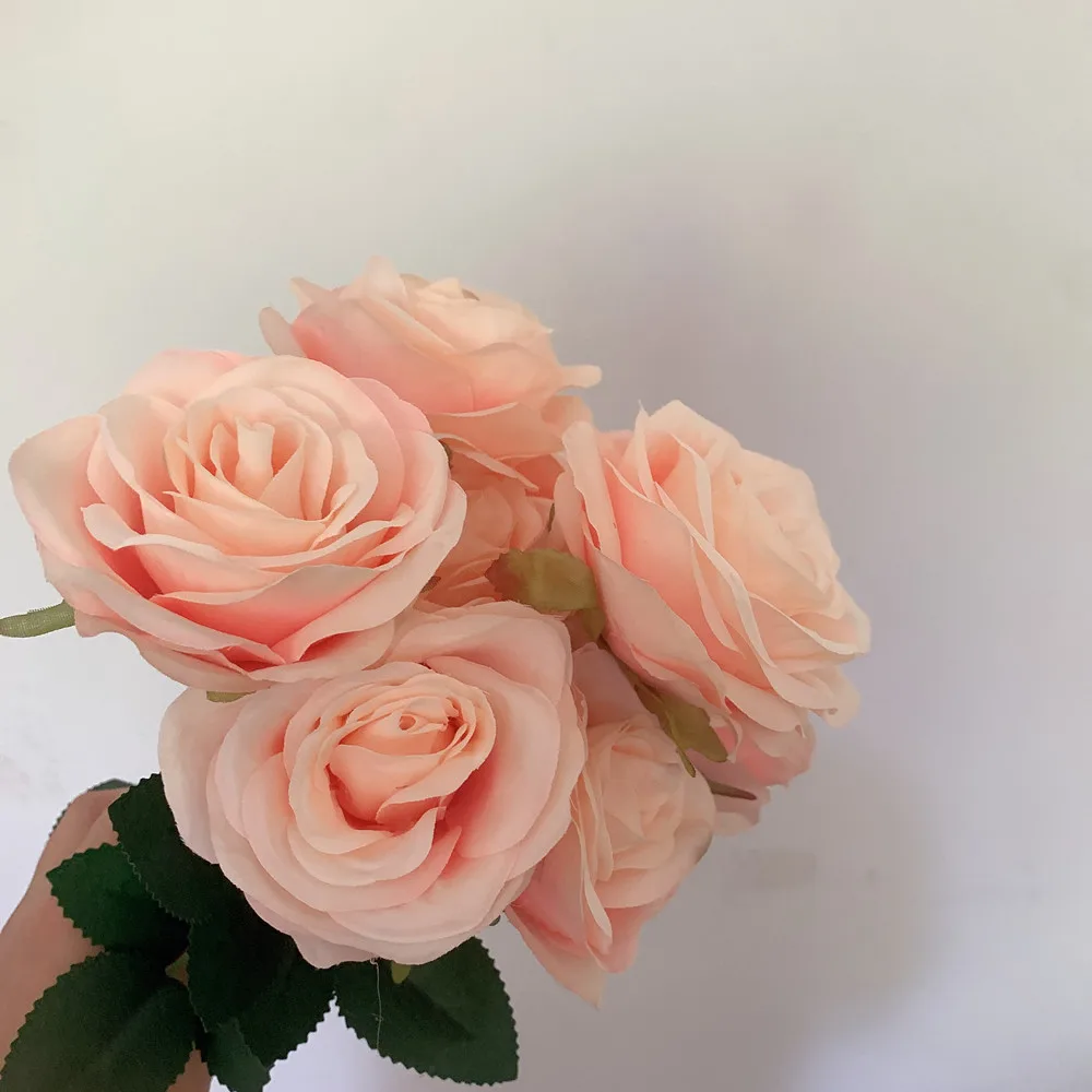 Floweroyal Fiori artificiali rosa dalia con steli per bouquet da sposa
