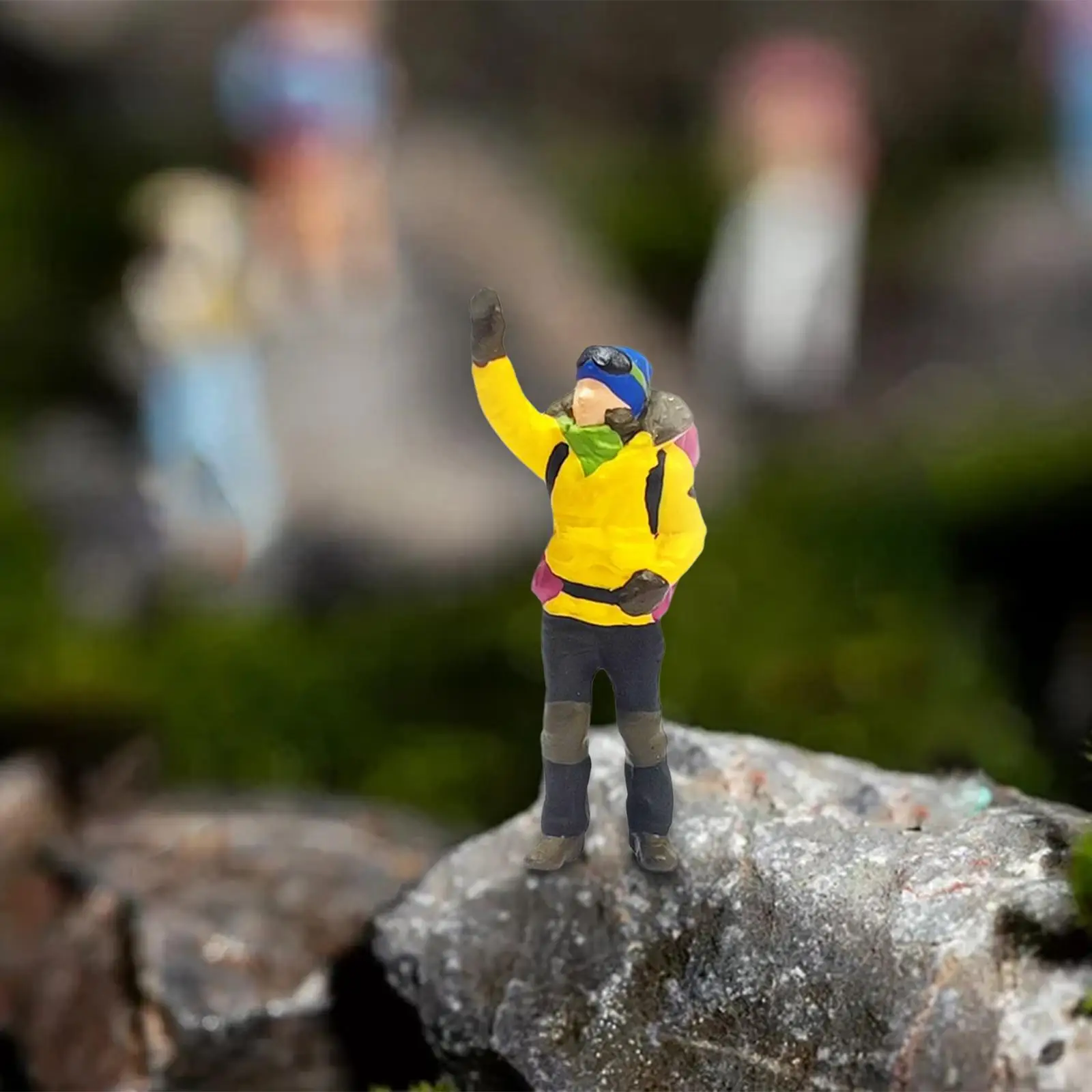 Resin 1/87 Climbing People Figures Mountaineering People Figures for DIY Scene DIY Projects Layout Decor 5