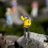 Resin 1/87 Climbing People Figures Mountaineering People Figures for DIY Scene DIY Projects Layout Decor 5