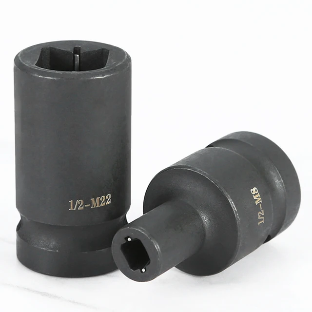 Brand New Square Tap Socket Socket 1/2inch Driver Double Head For Pneumatic Ratchet Wrench M6-M24 For Pneumatic Ratchet Wrench 6