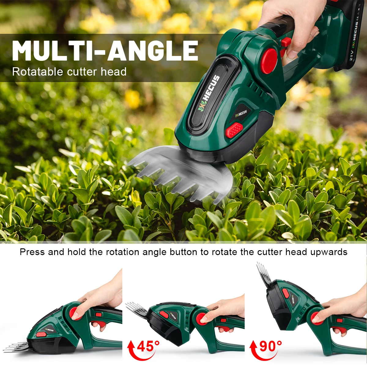 2 IN 1 Cordless Electric Hedge Trimmer Lawn Mower Household Shrub Weeding Pruning Mower Garden Tools for Makita 18V Battery 3