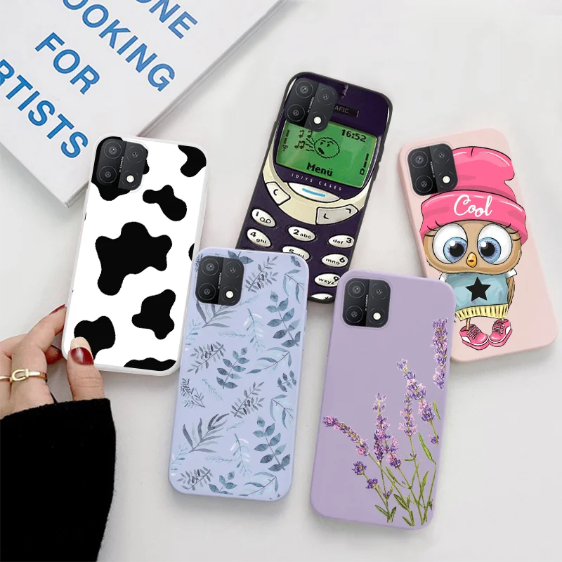 Для OPPO A15 4G A 15 чехол для телефона OPPOA15 динозавр защитное животное сова мягкий