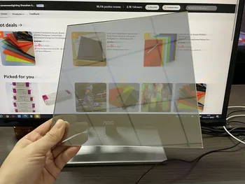 Square Double Sides Mirror Acrylic (PMMA) Two-Way/See-through Infinity/Illusion/Smart/Surveillance Mirror For DIY Advertise 1