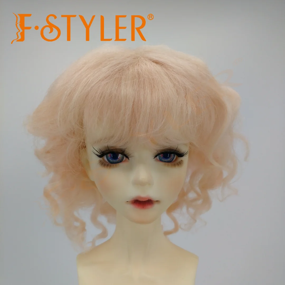 

FStyler Doll Cute Little Wavy Curls Style BJD Doll Soft Mohair Various Colors Hair Accessories In Stock 1/3 1/4 1/6 1/8