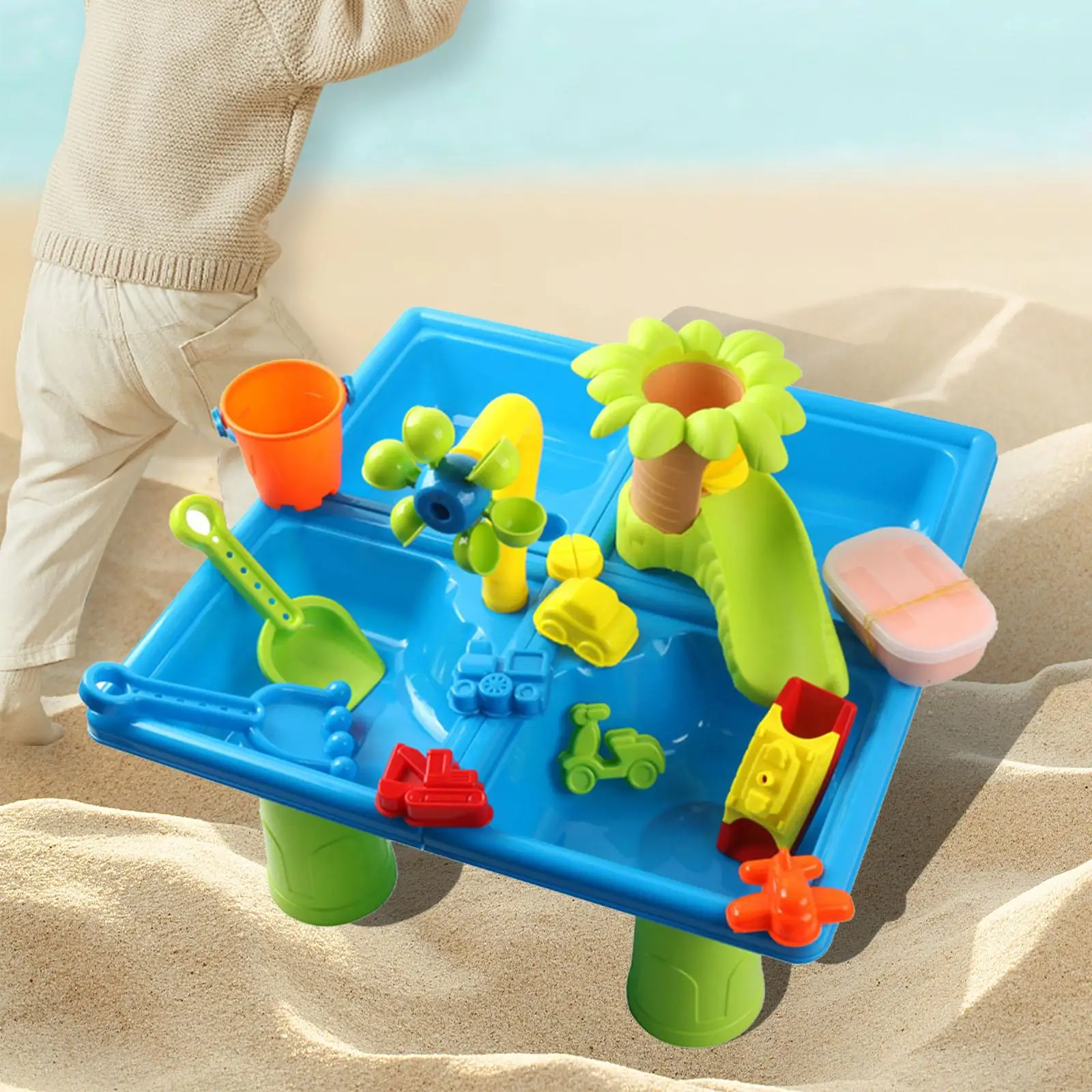 

24Pcs Sand Water Table Toys Sensory Table, Girls Boys, Durable Kids Beach Toys Summer Toys for Backyard, Outdoor,Summer