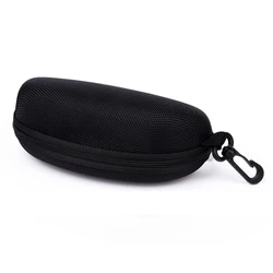 Custodia protettiva per occhiali da sole in PU pelle nera elegante con rivestimento interno in EVA di alta qualità