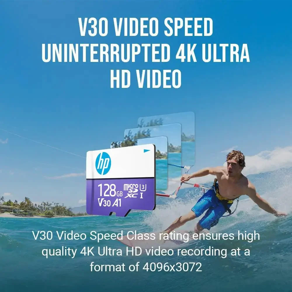 HP ũ SD ī, Class10 U3 ޸ ī, SD/TF ÷ ī, Ʈ º ī޶, 64GB, 128GB, 256GB