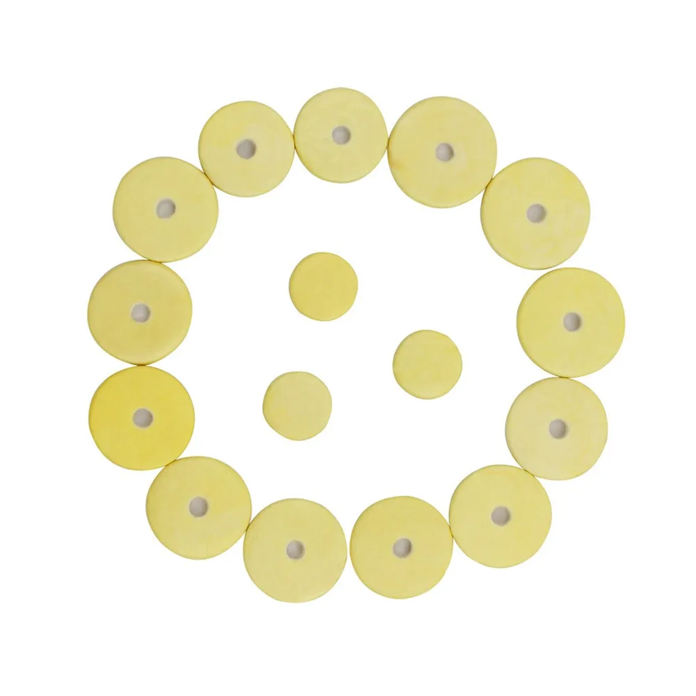 

16pcs Flute Pads Yellow Different Sizes For Flute 13X9X1cm Musical Woodwind Pads Repairing Accessories Leather
