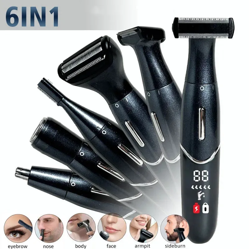 4in1 electric shaver Intimate Areas Haircut Precision Shaver Men Bikini Line Sensitive Razor Balls Eggs Pubic HairShavingTrimmer 2