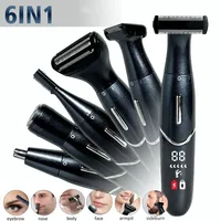 4in1 electric shaver Intimate Areas Haircut Precision Shaver Men Bikini Line Sensitive Razor Balls Eggs Pubic HairShavingTrimmer 2