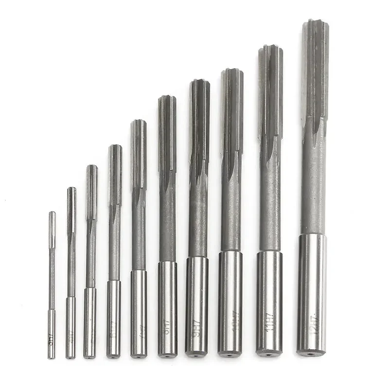 HSS Machine Reamer Set 3-12mm H7 Straight Shank Milling Chucking Reamer for Metal Steel Aluminum
