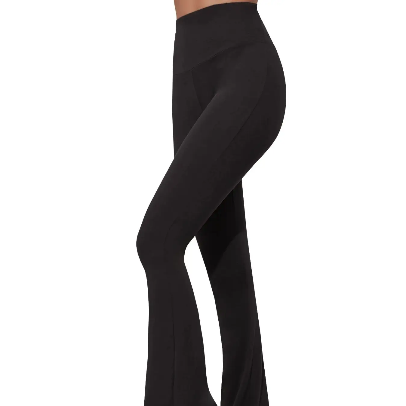 מכנסי פלייר רכים במיוחד לנשים, מותאמים למותן הגבוה, שליטה בבטן, אימון יוגה, דחיקה למעלה, כושר בחדר כושר, מכנסיים ארוכים עם פעמונים