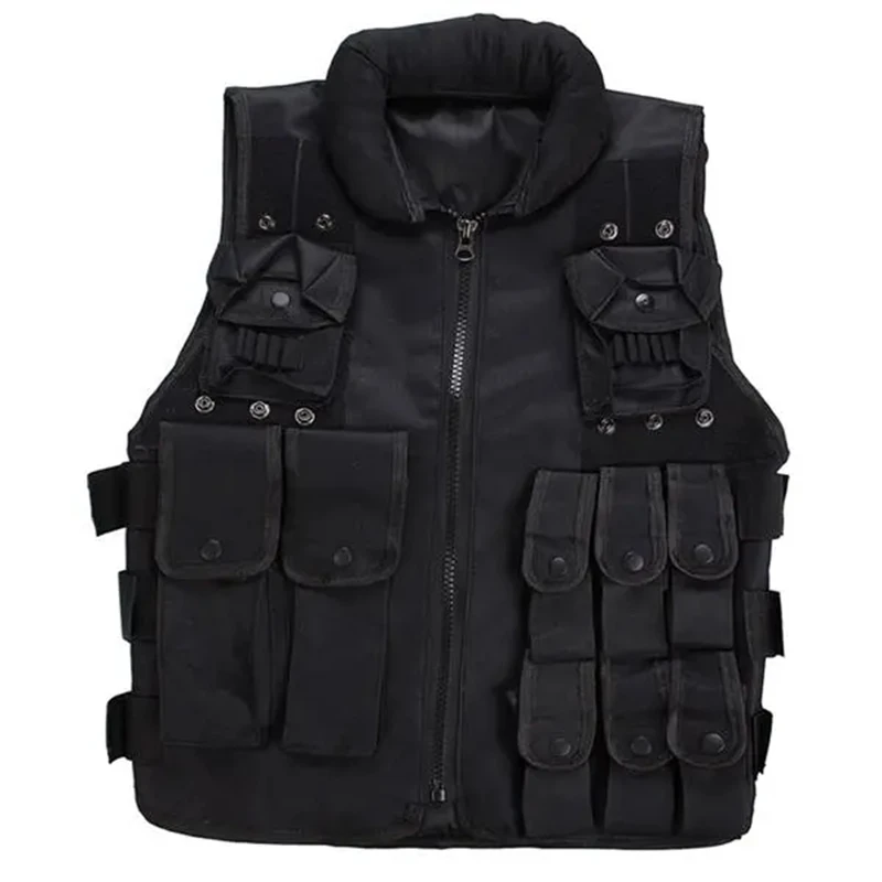 

12 Pockets Tactical Vest Men Hunting Vest Outdoor Waistcaot Military Training CS Waistcoat swat Protective Modular Security Vest