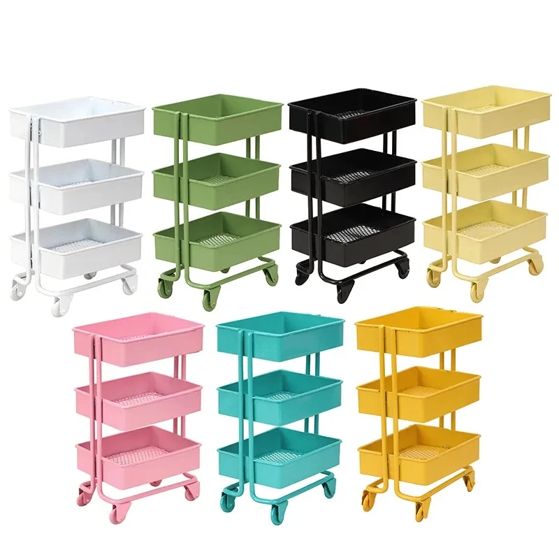 Mini-Storage-Rack-with-Wheels-Iron-Decoration-Bookshelf-Dollhouse ...