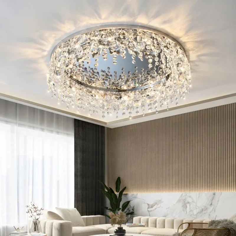 

Modern European Ceiling Chandelier For Living Room Bedroom LED Crystal Light Fixture Luxury Led Cristal Lustre Home Appliance