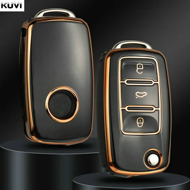 2 3 Button TPU Car Key Case Cover Shell Fob For VW Volkswagen Polo Tiguan Passat B5 B6 B7 Golf 4 5 6 MK6 Jetta Lavida Skoda Seat key case,key case cover,car key shell