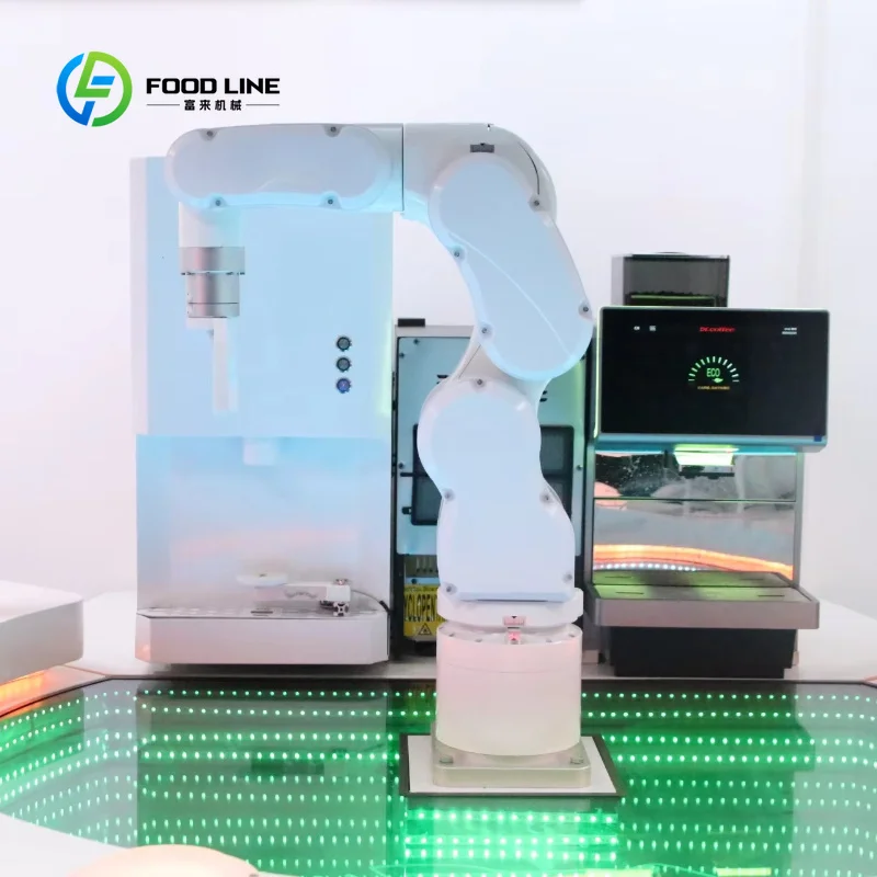 Robot Barista Personalizzato a 6 Assi in Acciaio Inossidabile, Distributore Automatico di Caffè Semi-Automatico, Attrezzatura Commerciale per la Preparazione del Caffè - immagine 6