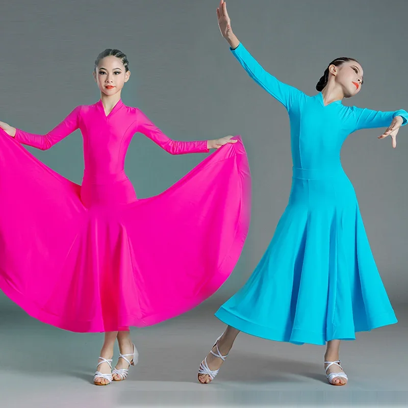 

Standard Dancing Costume Girls Ballroom Dancing Clothes Tango Competition Outfit Bodysuit Skirt Waltz Practice Wear