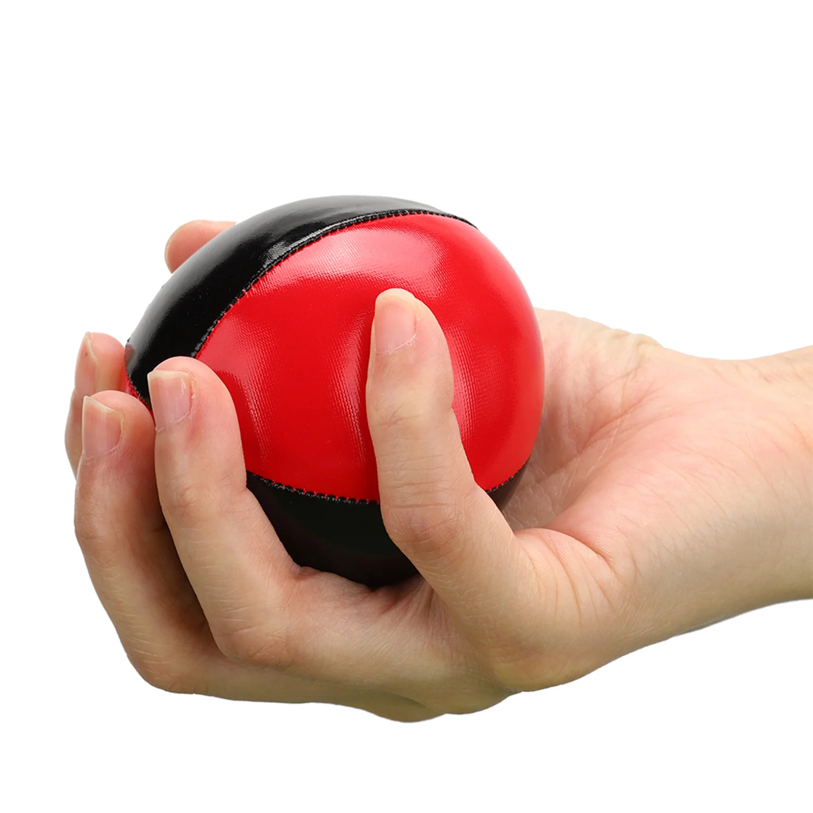 ZK30 3PCS Red Black PU Leather High End Portable EPS Fine Colloidal Particle Juggling Ball