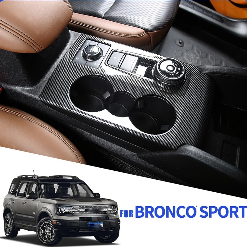 

Для Ford Bronco sport 2021 2022 ABS центральное управление электронный ручной тормоз панельная Накладка для коробки передач Чехол для держателя стакана воды