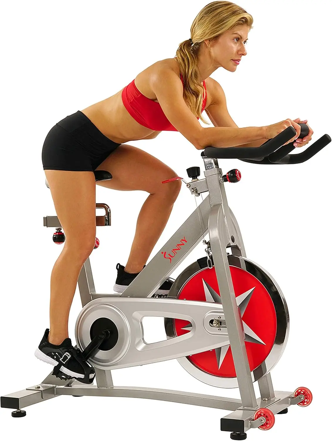 Health & Fitness Pro Cycling Stationary Bike, 40 LB Flywheel & 4-Way Adjustable Seat for Home Exercise Indoor Cycle/Card