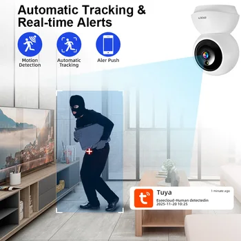 FUERS 5MP HD Indoor Security WIFI Camera For Baby Monitor Dog Camera Motion Detection Tuya Smart Home Works With Alexa 1
