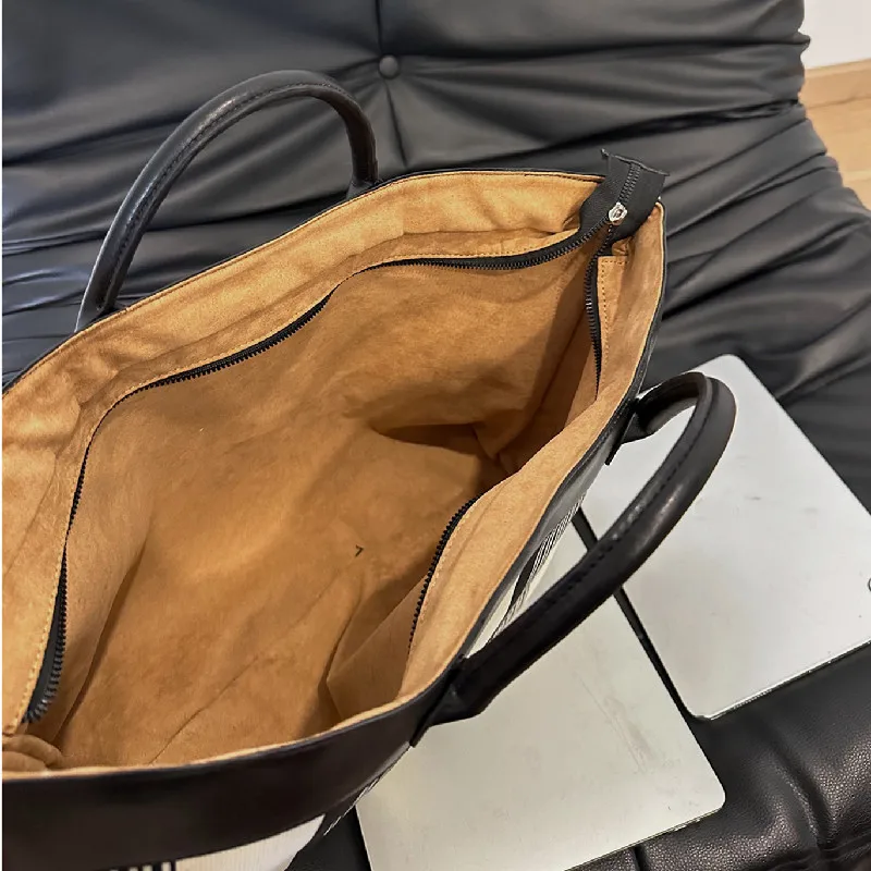 Hot Sale 15 inch computer bag Casual Chic Large Capacity stripe Simple Tote Bag Women's Handbag  Single Shoulder Bag