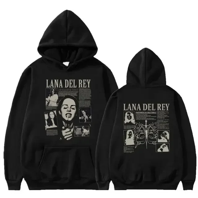 thumbnail image 1 of Sudadera con capucha de Lana Del Rey para hombre y mujer, suéter de algodón con estampado de álbum de música, jersey de gran tamaño, ropa superior de invierno, 1 of 5