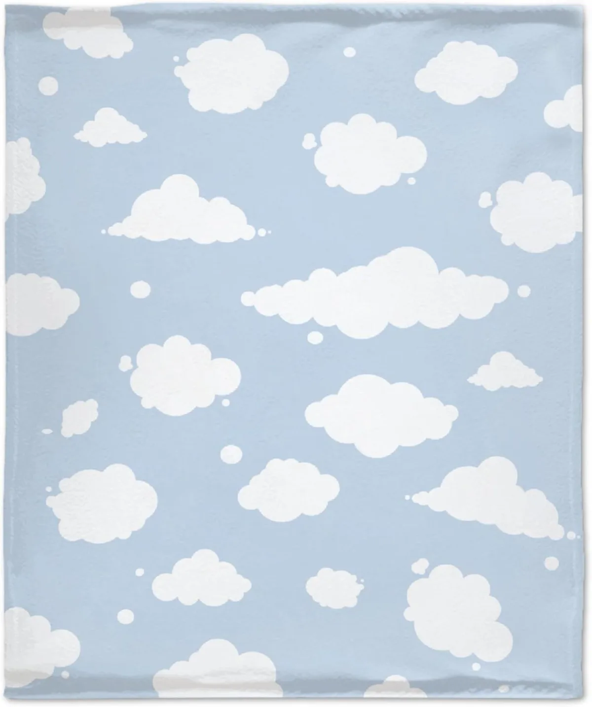 Cloud Throw Blanket, Blue and White Gift for Girl and Boy, Lightweight Super Soft Suitable for Sofa, Chairs, Bed for Kid 3