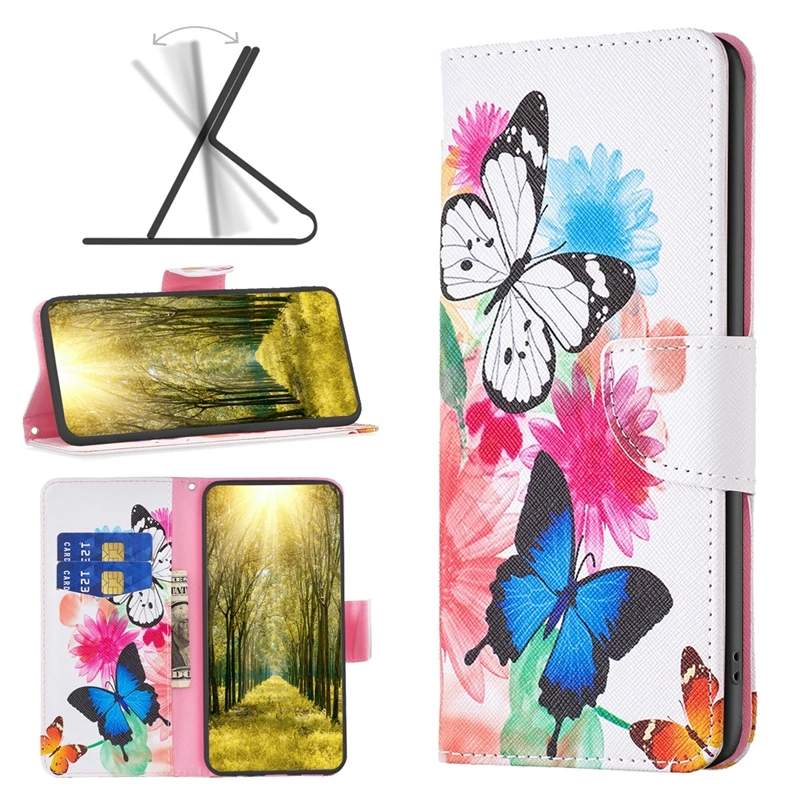 Фото Флип-чехол 40SE для TCL 40 SE, Кожаные чехлы с рисунком для Etui TCL40SE TCL 405 30 SE 305 306, чехол-подставка для телефона №4
