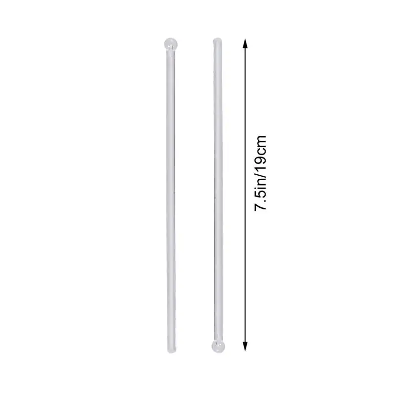 Cocktail Stirrers 100Pcs Transparent Round Plastic Ladle Swizzle Stick Mixing