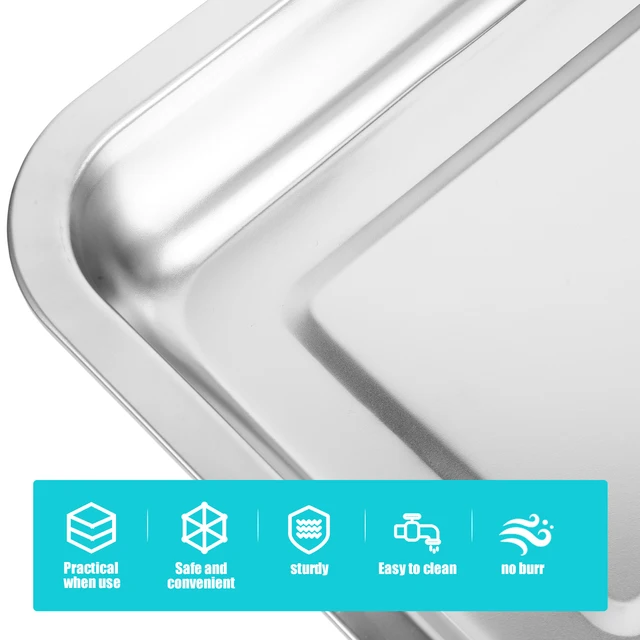 Stainless Steel Cat Litter Box Large Capacity Open Type Kitten Litter Container Durable Metal Pet Toilet For Home Travel 3