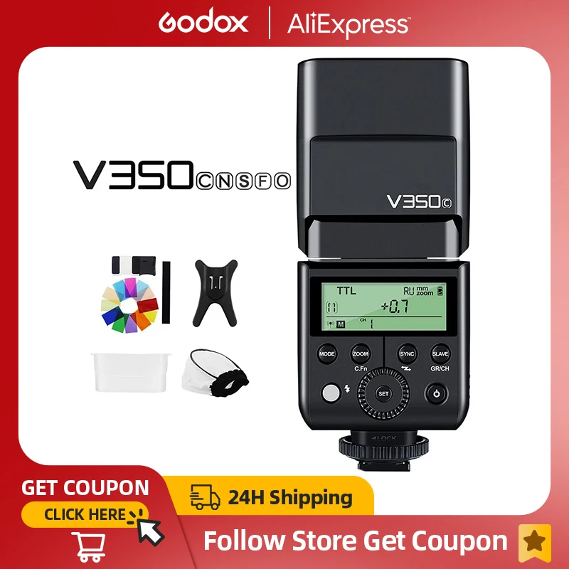 Godox V350C V350N V350S V350F V350O TTL HSS Camera Speedlite Flash Built-in Lithium Battery for Canon Nikon Sony Fuji Olympus