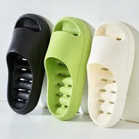 Bathroom Slippers Quick-drying Shower Hollow Out Indoor Summer Soft EVA Shoes Anti-Slip Flip Flops for Men Women Bath Slipper 2