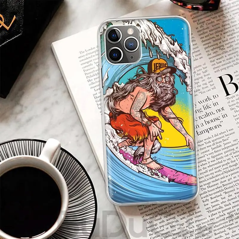 thumbnail image 1 of Funda de verano para tabla de Surf, cubierta personalizada artística para iPhone 16, 15, 14, 13, 12, 11 Pro Max, Apple Phone Case X, XS, 7 Plus, 8 +, 1 of 5
