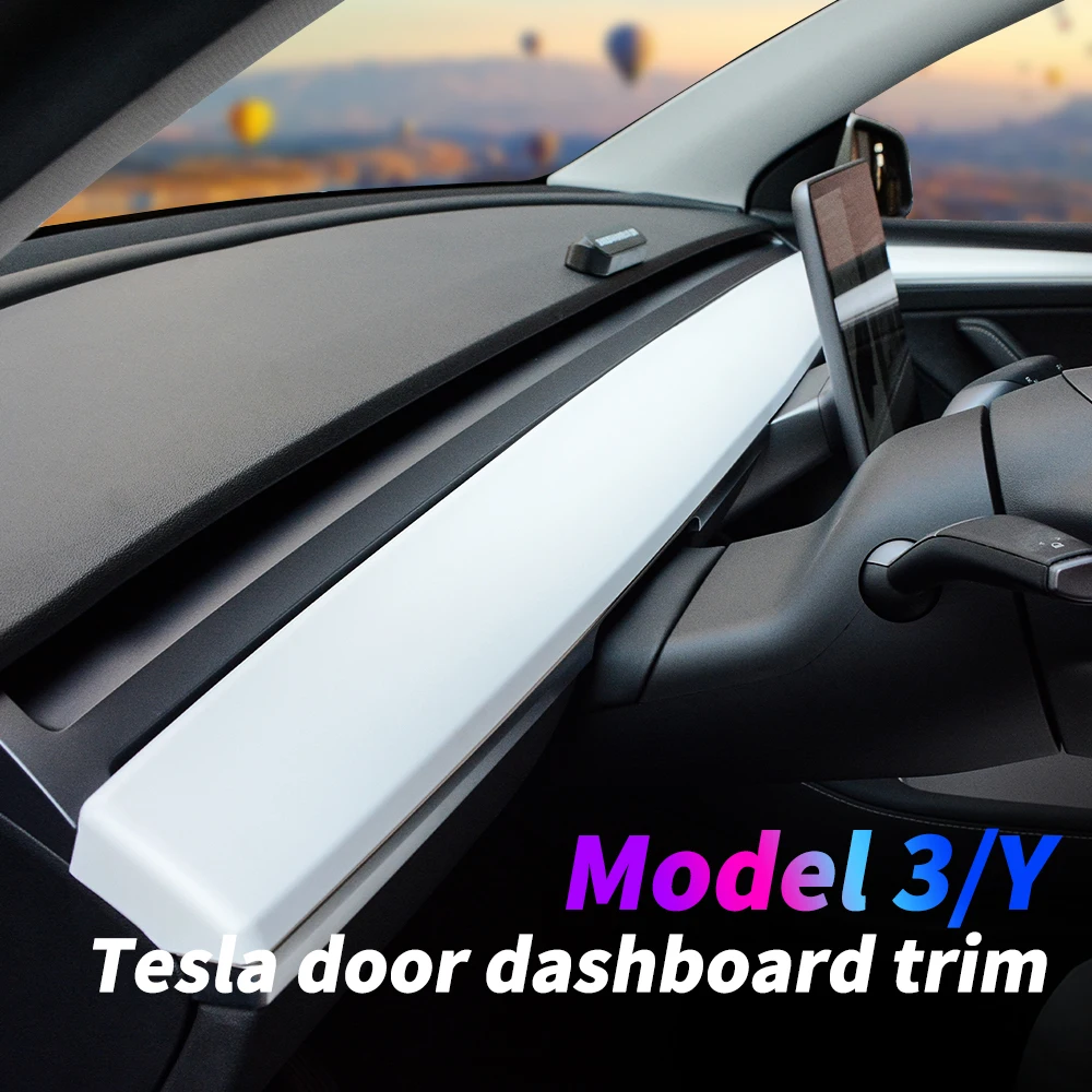 

Door Side Trim Dashboard Cover For Tesla Model 3 Y 2021 2022 2023 Car Front Interior Dashboard Central Control Trim Strip