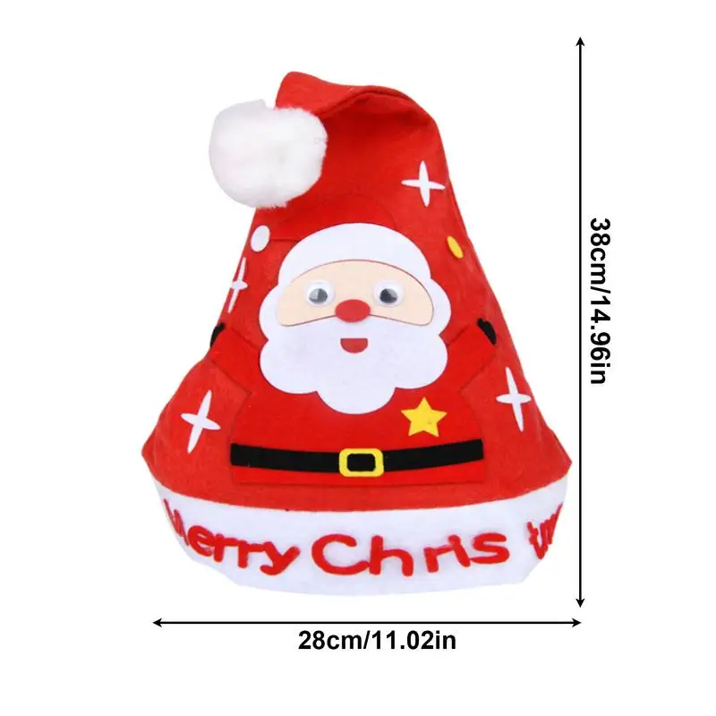 Christmas Hat Handmade Set Cartoon Christmas Hat Making Kit Children Kit Holiday Craft Supplies For Home