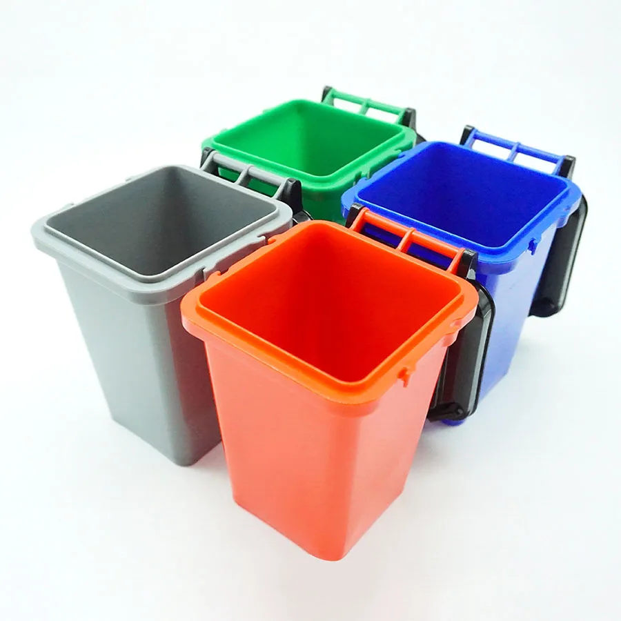 Portalápices con forma de contenedor de basura